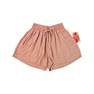 Cisono Mauve Pink Blush Shorts Womens XL High Waist Pockets NWT